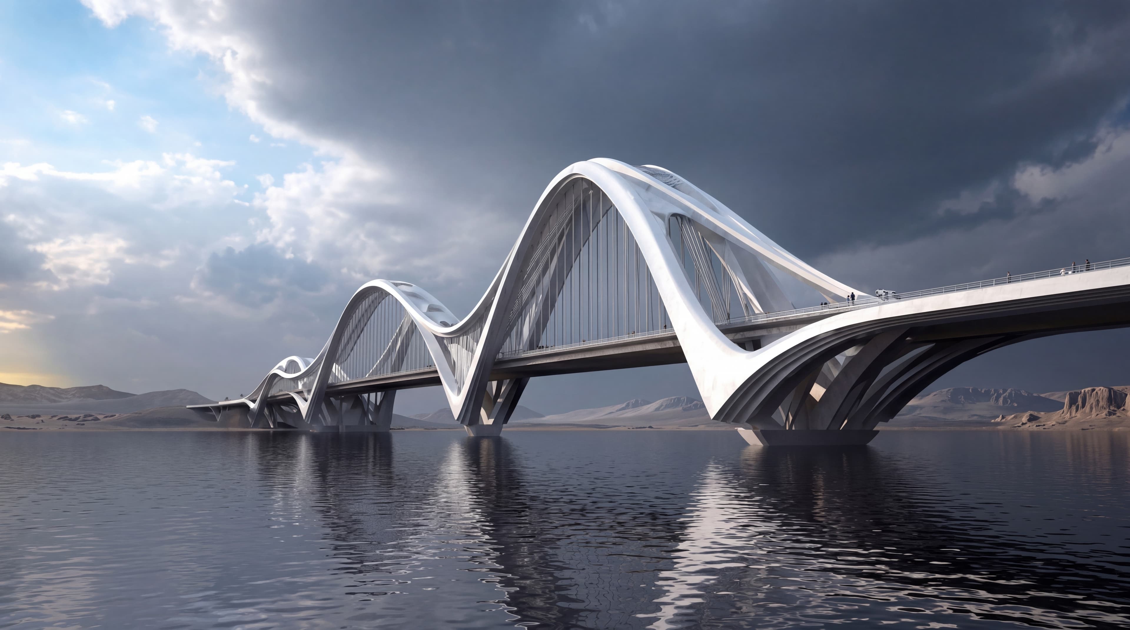 Pont architectural moderne
